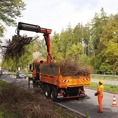Guindaste de caminhão com lança